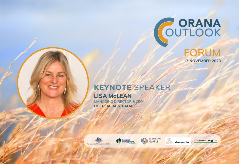 Circular Australia CEO Lisa McLean a keynote speaker at Orana Outlook Forum